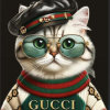 Cat in Gucci logotipo