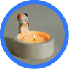 Cute Cat Candle logosu