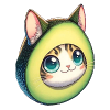 Flying Avocado Cat 로고