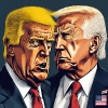 logo Trump vs Biden